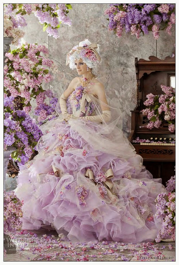 Light purple bridal dress by Stela de Libero