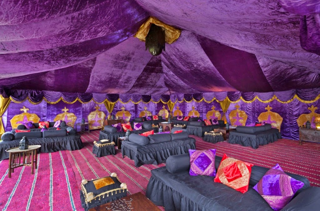 purple chillout marquee by Arabian Tent