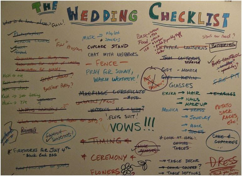 A wedding planning checklist